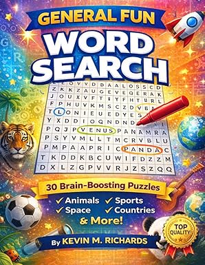 GENERAL FUN WORD SEARCH: 30 Brain Boosting Puzzles
